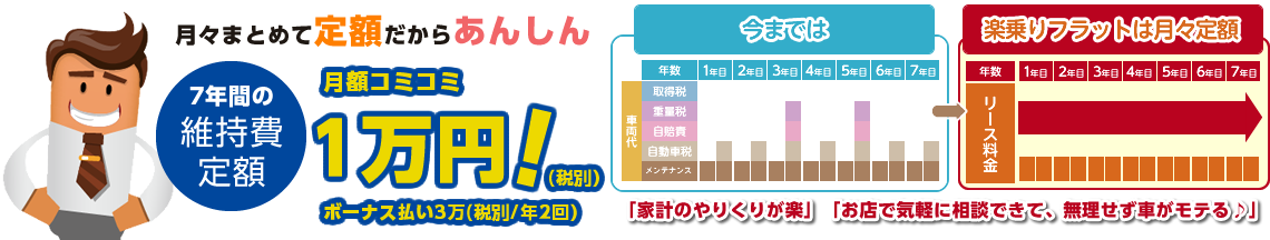 カーリースでは標準で以下の内容が含まれています 